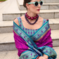 Royal Grace – Pure Soft Banarasi Silk Saree with Rich Zari Weaving - LaVante Fashion