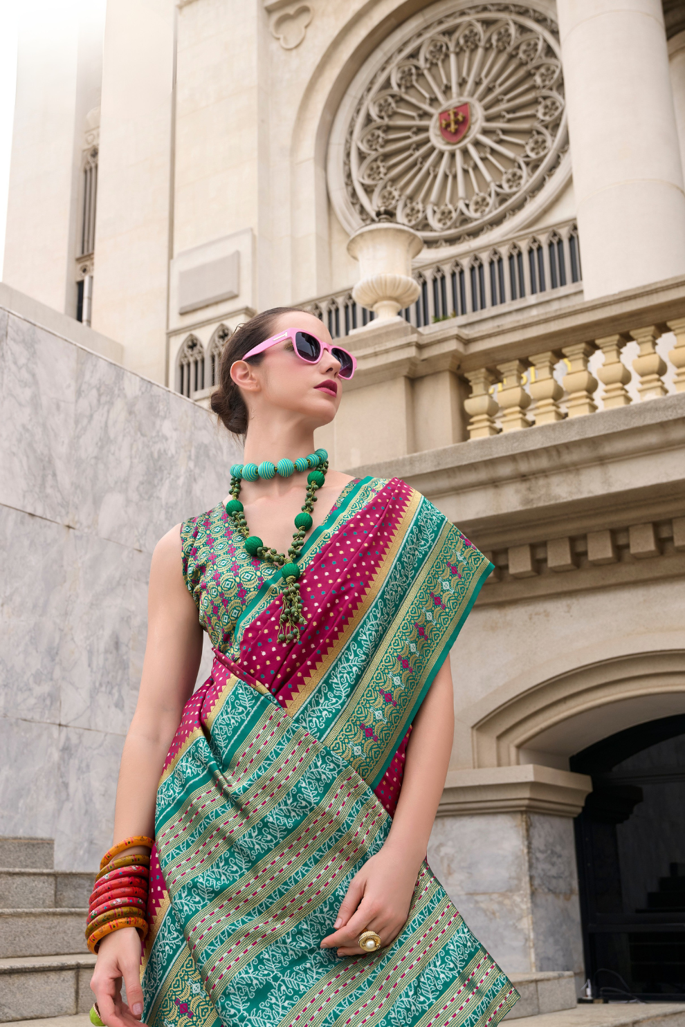 Royal Grace – Pure Soft Banarasi Silk Saree with Rich Zari Weaving - LaVante Fashion