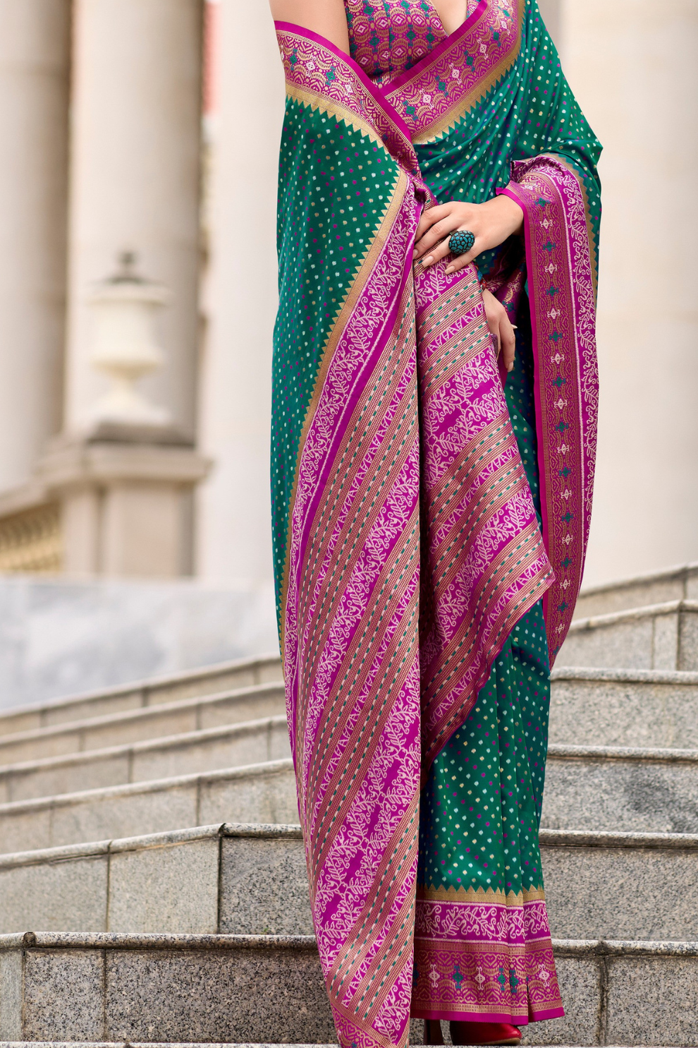 Royal Grace – Pure Soft Banarasi Silk Saree with Rich Zari Weaving - LaVante Fashion