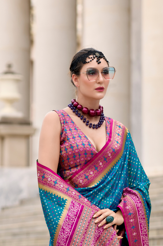 Royal Grace – Pure Soft Banarasi Silk Saree with Rich Zari Weaving - LaVante Fashion