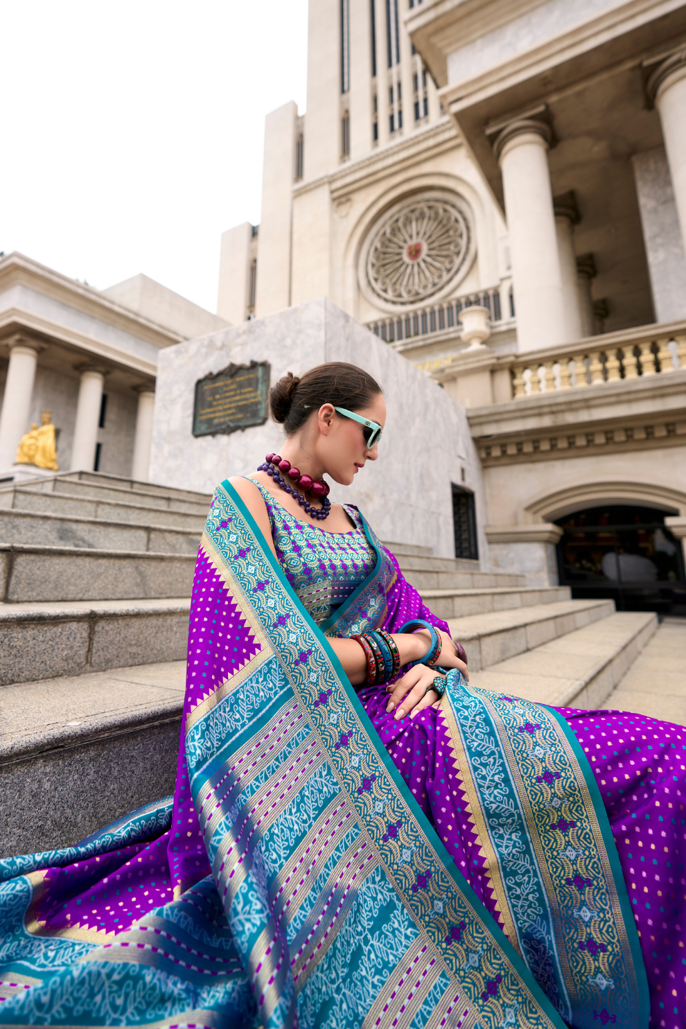 Royal Grace – Pure Soft Banarasi Silk Saree with Rich Zari Weaving - LaVante Fashion