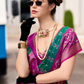 Soft Silk Saree with Ikkat Border and Classic Elegance - LaVante Fashion