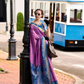 Soft Silk Saree with Ikkat Border and Classic Elegance - LaVante Fashion