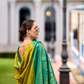 Soft Silk Saree with Ikkat Border and Classic Elegance - LaVante Fashion