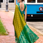 Soft Silk Saree with Ikkat Border and Classic Elegance - LaVante Fashion