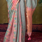Pure Spun Rangkaat Weaving Saree with Heavy Pallu & Tassels