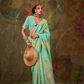 Pure Spun Rangkaat Weaving Saree with Heavy Pallu & Tassels