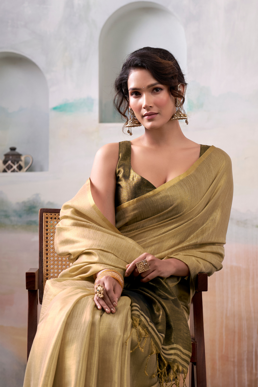 Lightweight Tissue Silk Saree with Luxurious Glow Finish