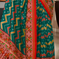 Pure Tussar Silk Saree with Patola Print & Lagdi Patta Pallu