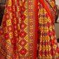 Pure Tussar Silk Saree with Patola Print & Lagdi Patta Pallu