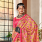 Pure Tussar Silk Saree with Patola Print & Lagdi Patta Pallu