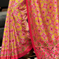 Pure Tussar Silk Saree with Patola Print & Lagdi Patta Pallu