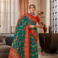 Pure Tussar Silk Saree with Patola Print & Lagdi Patta Pallu