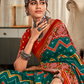 Pure Tussar Silk Saree with Patola Print & Lagdi Patta Pallu
