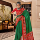 Pure Tussar Silk Saree with Patola Print & Lagdi Patta Pallu