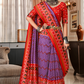 Pure Tussar Silk Saree with Patola Print & Lagdi Patta Pallu