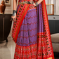 Pure Tussar Silk Saree with Patola Print & Lagdi Patta Pallu