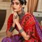 Pure Tussar Silk Saree with Patola Print & Lagdi Patta Pallu