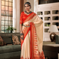 Pure Tussar Silk Saree with Patola Print & Lagdi Patta Pallu