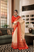 Pure Tussar Silk Saree with Patola Print & Lagdi Patta Pallu - LaVante Fashion