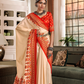 Pure Tussar Silk Saree with Patola Print & Lagdi Patta Pallu