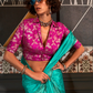 Pure Viscose Handloom Saree with Contrast Heavy Blouse