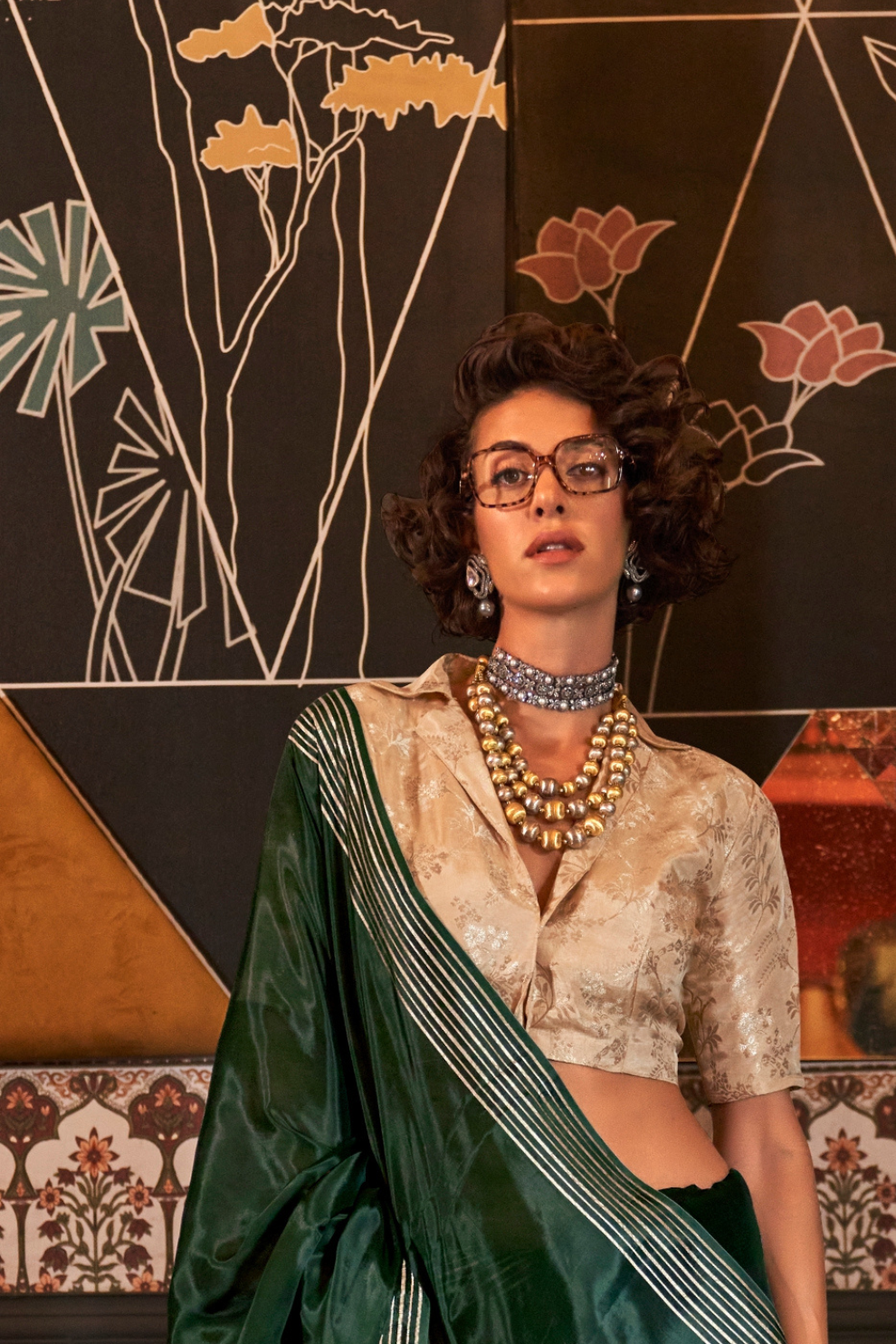 Pure Viscose Handloom Saree with Contrast Heavy Blouse