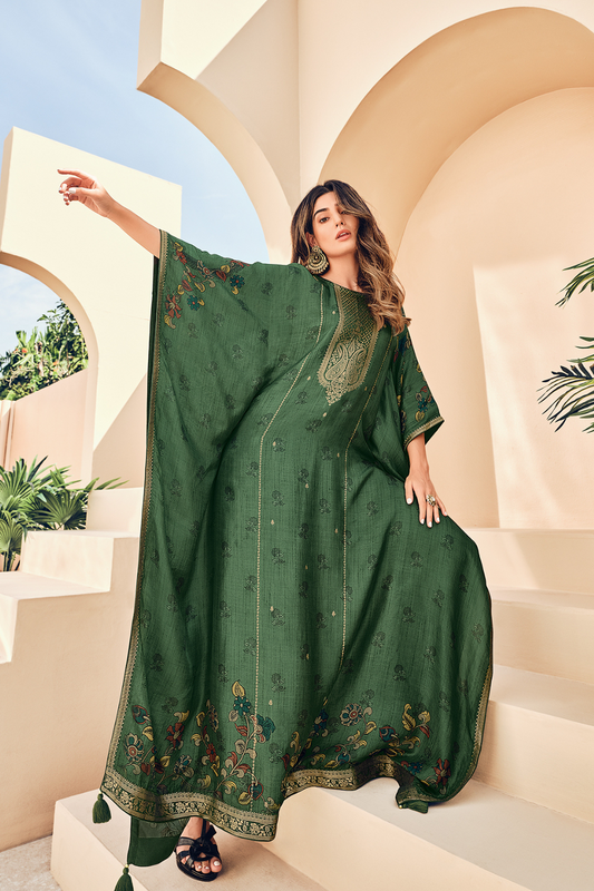 Pure Viscose Digitally Printed Kaftan with Pants