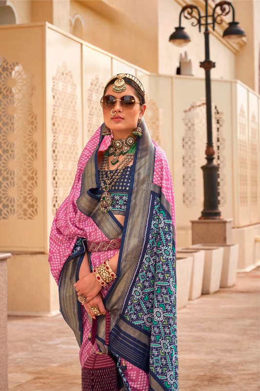 Classy Mehndi Traditional Saree with Elegant Weaving Work