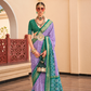 Classy Mehndi Traditional Saree with Elegant Weaving Work