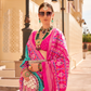 Classy Mehndi Traditional Saree with Elegant Weaving Work