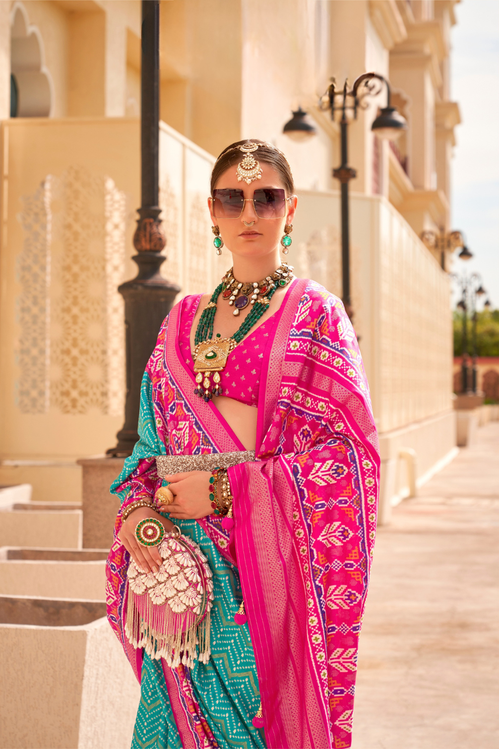 Classy Mehndi Traditional Saree with Elegant Weaving Work