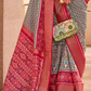 Classy Mehndi Traditional Saree with Elegant Weaving Work
