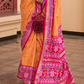 Classy Mehndi Traditional Saree with Elegant Weaving Work