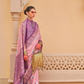 Modern Foil Printed Silk Saree with Aqua Inspired Finish