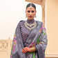 Modern Foil Printed Silk Saree with Aqua Inspired Finish