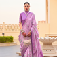 Modern Foil Printed Silk Saree with Aqua Inspired Finish