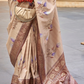 Modern Foil Printed Silk Saree with Aqua Inspired Finish