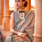 Designer Poly Viscose Silk Saree with Printed Foil Touch
