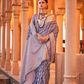 Designer Poly Viscose Silk Saree with Printed Foil Touch