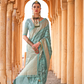 Designer Poly Viscose Silk Saree with Printed Foil Touch