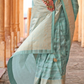 Designer Poly Viscose Silk Saree with Printed Foil Touch