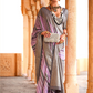 Designer Poly Viscose Silk Saree with Printed Foil Touch