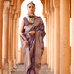 Designer Poly Viscose Silk Saree with Printed Foil Touch