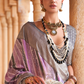 Designer Poly Viscose Silk Saree with Printed Foil Touch
