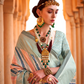 Designer Poly Viscose Silk Saree with Printed Foil Touch