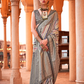 Designer Poly Viscose Silk Saree with Printed Foil Touch