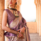 Designer Poly Viscose Silk Saree with Printed Foil Touch