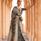 Designer Poly Viscose Silk Saree with Printed Foil Touch