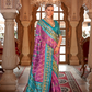 Designer Soft Silk Saree with Patola Prints